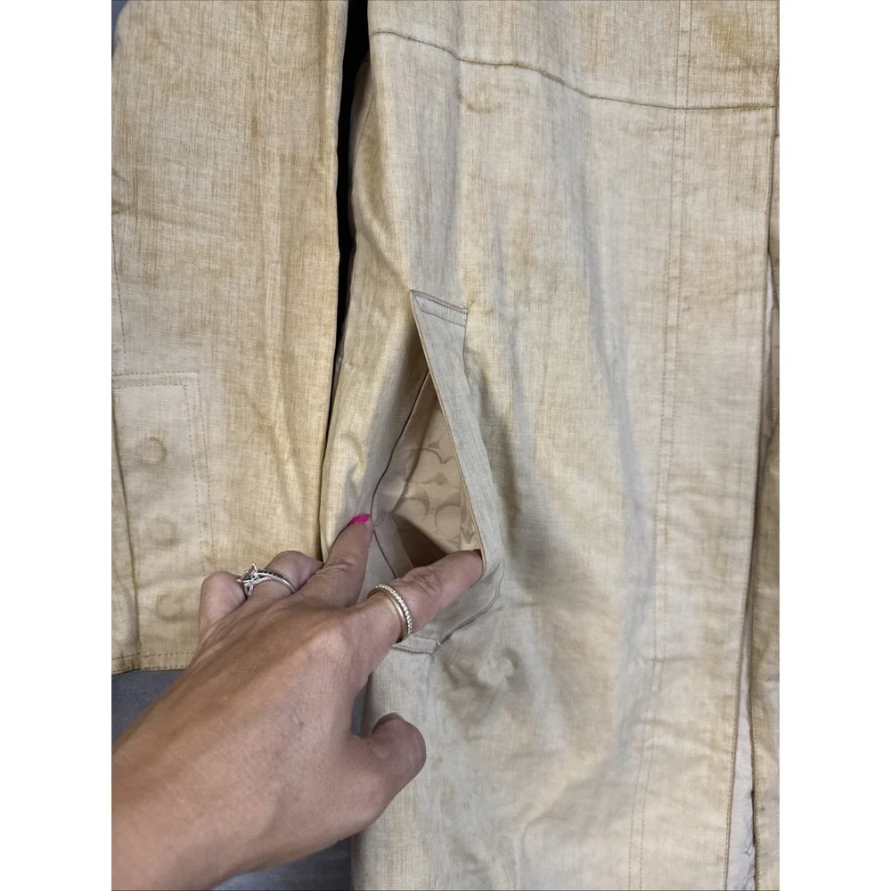 vintage Coach tan Desert Color Trench/walking Coat Med